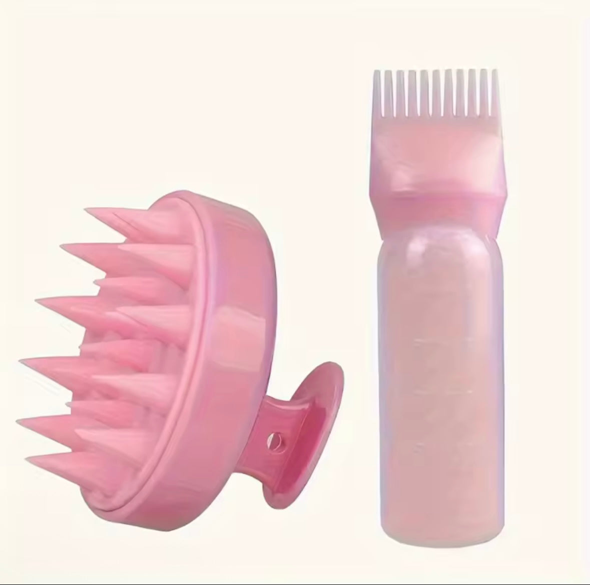 Masajeador y aplicador de tratamiento para el pelo