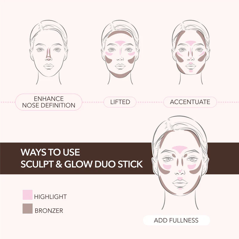 Sculpt & Glow Duo Stick - Contorno e Iluminador en Barra