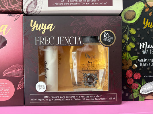 SET FRECUENCIA. Mascara para pestañas + Desmaquillante bifásico