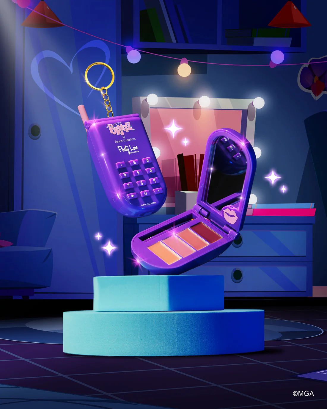 Bratz x BC Party Line Cellphone - Labial y Rubor en crema