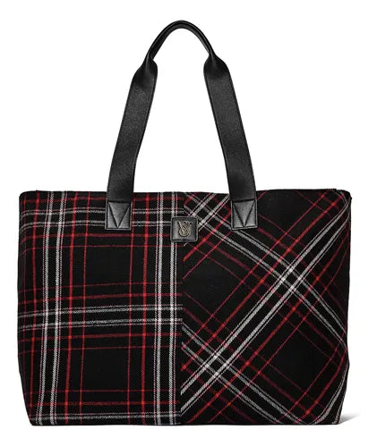 Bolsa cuadros roja blanco VS