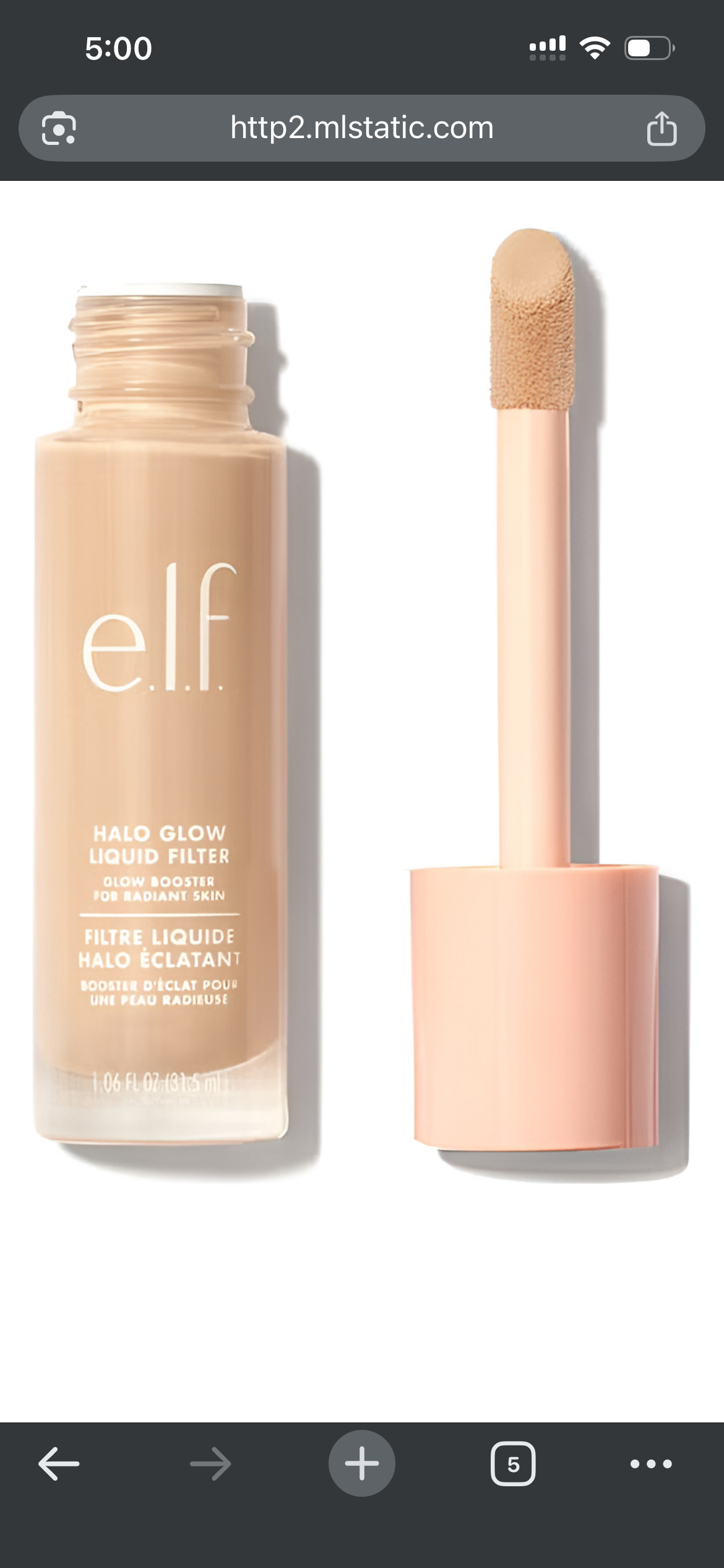 Base líquida Halo Glow Liquid Filter e.l.f