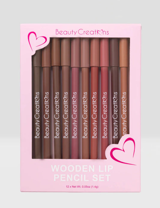 Wooden Lip Pencil Set